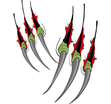 claw scratches red blood Halloween shirt - TenStickers