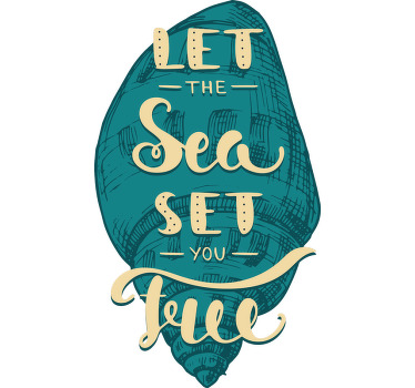 Μπλουζάκι άσε τη θάλασσα να σε ελευθερώσει - TenStickers