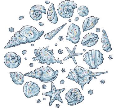 Seashell and starfish t-shirt - TenStickers