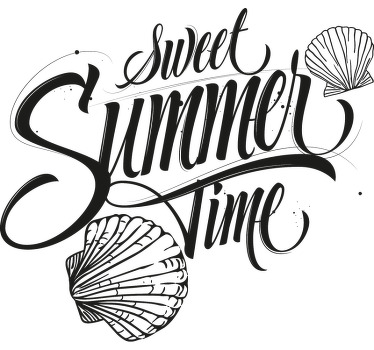Seashell sweet summer time t-shirt - TenStickers