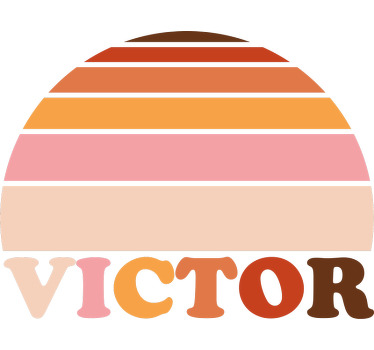 70's sun with name t-shirt - TenStickers