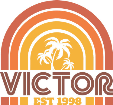 Retro kişiselleştirilmiş gün batımı özel t-shirt - TenStickers