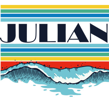 Personalized retro waves t-shirt - TenStickers