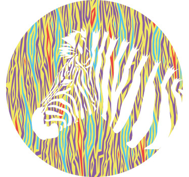 Tee shirt zebre Imprimé animal zèbre vintage - TenStickers