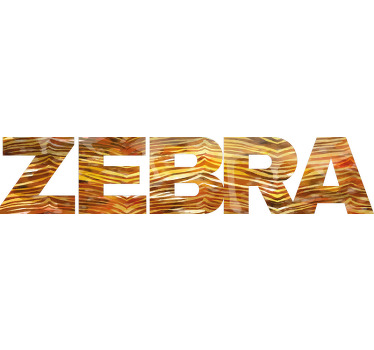 Zebra com t-shirt estampado de zebra - TenStickers