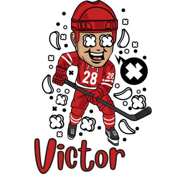 Camiseta infantil con nombre jugador hockey - TenVinilo