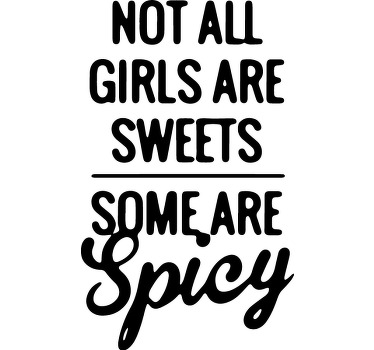 Bütün kızlar tatlı değildir anne kızı gömlek - TenStickers