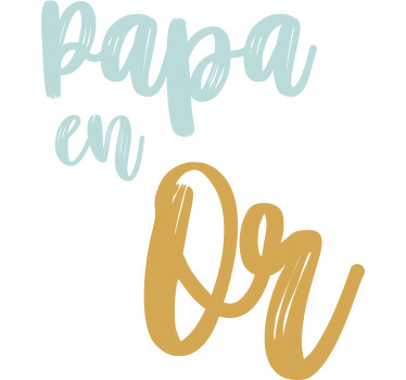 Tee shirt fete des peres Papa d'or - TenStickers