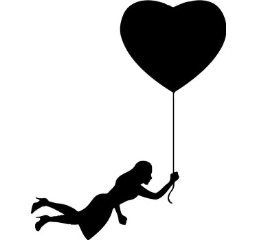 Heart balloons couple t-shirts - TenStickers
