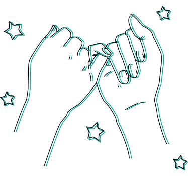 Pinky Promise with stars custom t-shirt - TenStickers