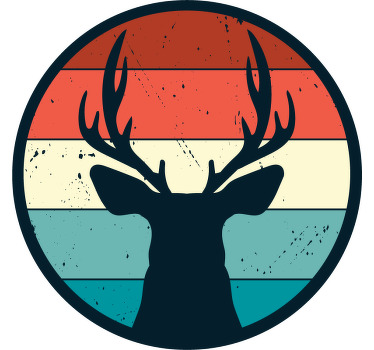 T-shirts silhouette de cerf rétro - TenStickers