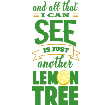 Erkekler için limon ağacı şarkı sözleri gömlek - TenStickers