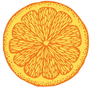 Męska koszulka t-shirt z Plasterkiem Pomarańczy - TenStickers