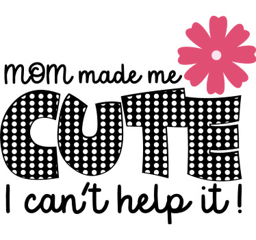 티셔츠 아가 엄마가 만든 귀여운 디자인 - TenStickers