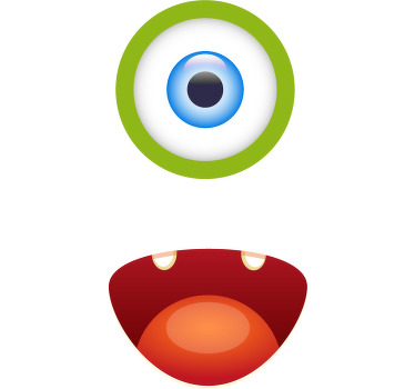 Dječja majica čudovišta za oči i usta - TenStickers