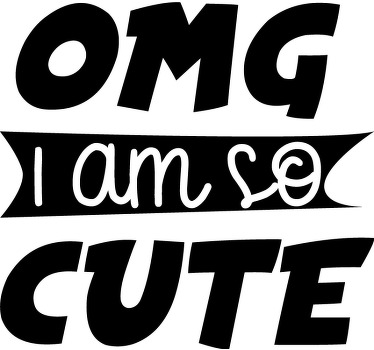 I am so cute kids t-shirt - TenStickers