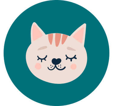 Sevimli kedi kafası çocuklar t-shirt - TenStickers