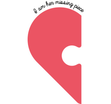 Missing Piece Heart Couple t shirts - TenStickers