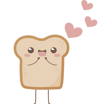 Partner T Shirts Brot und Nutella - TenStickers