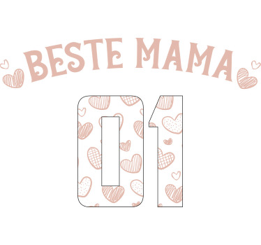 Muttertag T Shirt Beste mama-text - TenStickers