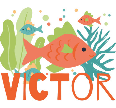 Camiseta bebé Nombre de coral de dibujos animados - TenVinilo