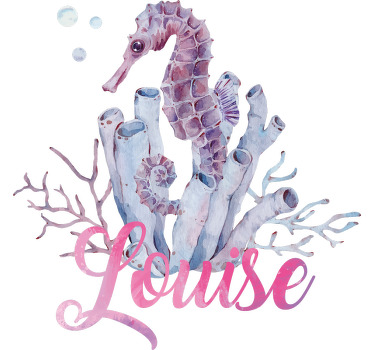 Camiseta personalizada caballito de mar acuarela - TenVinilo