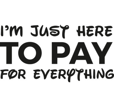 Satz nur hier, um benutzerdefiniertes T-Shirt zu bezahlen - TenStickers