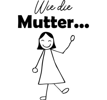 Mutter Tochter T Shirt Wie mutter - TenStickers