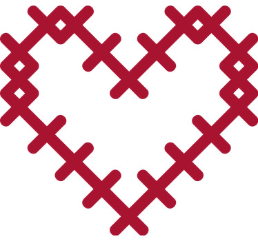 Geometrik kalp çocuk t-shirt - TenStickers