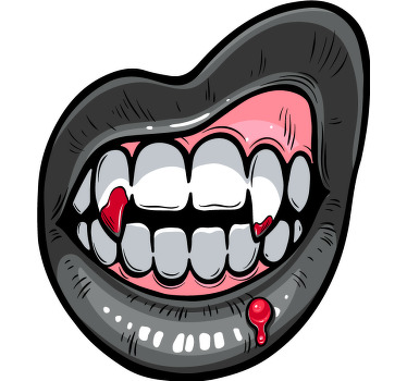 Véres agyarak vámpír halloween ing - TenStickers