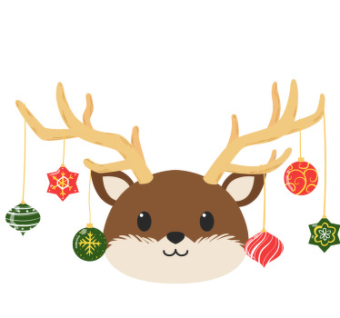 Oh jelení koule vánoční košile - TenStickers