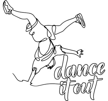 Hip hop dansçısı özel t-shirt - TenStickers