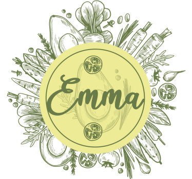 Matillustrasjon med tekst tilpasset t-skjorte - Tenstickers