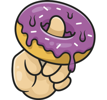 Camiseta personalizada de dibujos animados de dedo y rosquilla - TenVinilo