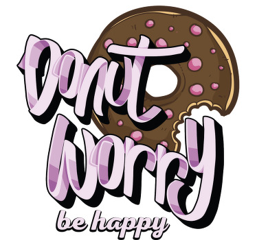 Moderní tričko s textem na koblihu - TenStickers