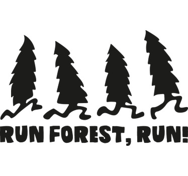 Ormanda koş özel tişört - TenStickers