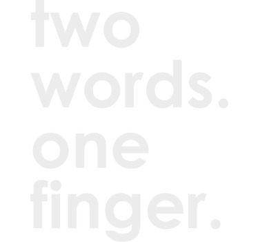 Två ord en finger anpassad t-shirt - Tenstickers