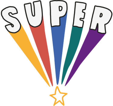 Camiseta infantil Super con colores - TenVinilo