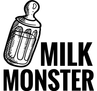 øl og mælkemonster far og søn tøj t shirt - TenStickers