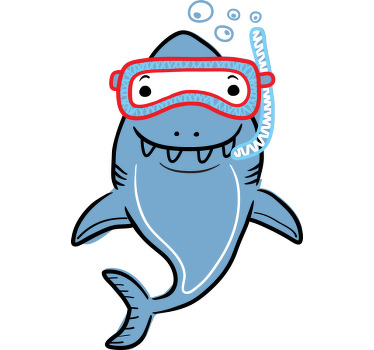 Camiseta infantil Tiburon de buceo - TenVinilo