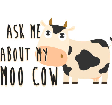 Spørg mig om ko-børn t-shirt - TenStickers