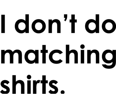 pärchen t shirts Ich mache keine matchins T-shirts - TenStickers