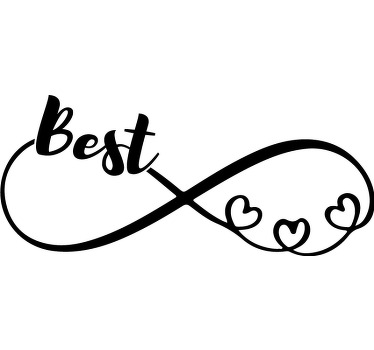 Bedste venner for evigt symbol par t-shirts - TenStickers