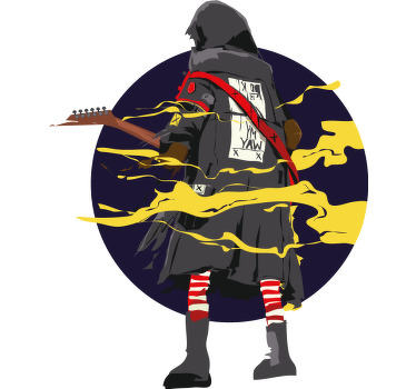 Gitarist yellow mist prilagođena majica - TenStickers