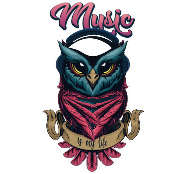 Motiv sove s majicama u boji po mjeri - TenStickers