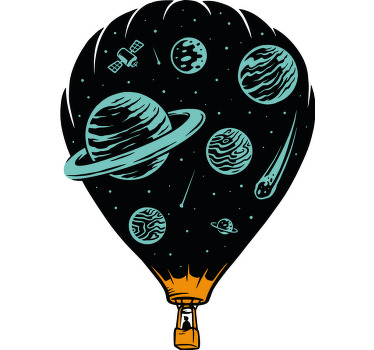 Uzay yolculuğu illüstrasyonu özel tişört - TenStickers