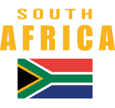 South Africa with flag custom t-shirt - TenStickers