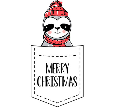 Christmas pocket sloth shirt - TenStickers