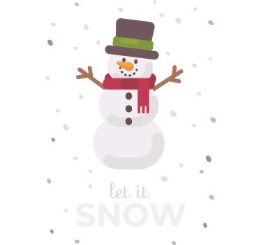 Let it snow snowman Christmas shirt - TenStickers