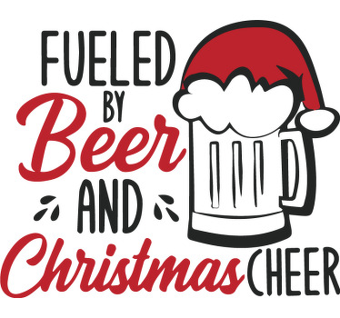 Beer Christmas text Christmas shirt - TenStickers
